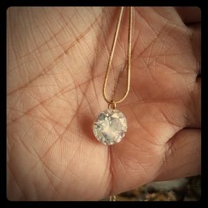 Big faux diamond pendant
